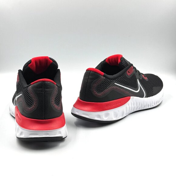 Nike Renew Run Black White University Red - Picture 10 of 10